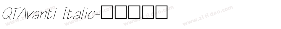 QTAvanti Italic字体转换